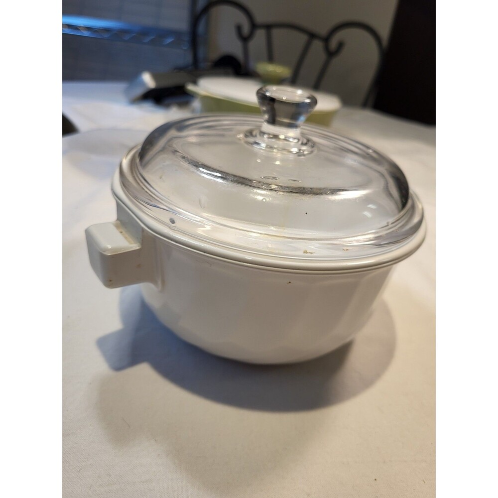 Arcofilm France Casserole Dish With Glass Lid, 6 Inches, Exc Cond